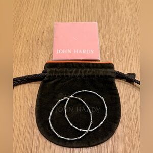 JOHN HARDY Sterling Silver Bamboo Hoop Earrings, Large
